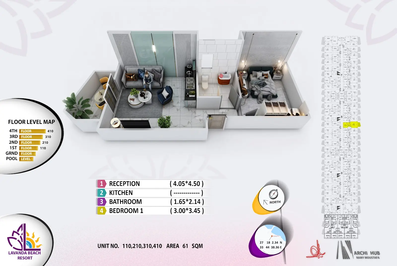 1-bedroom apartment 110, building 8 — Lavanda Beach Resort