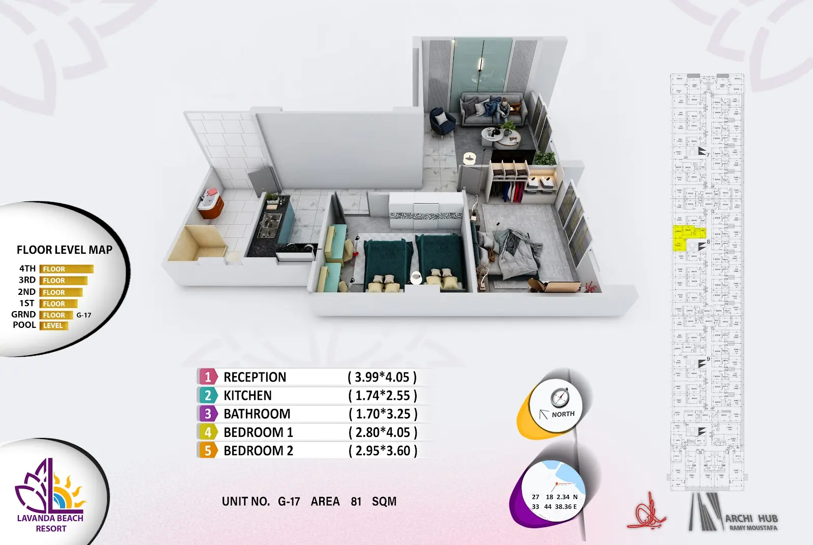 2-bedroom apartment G17, building 8 — Lavanda Beach Resort