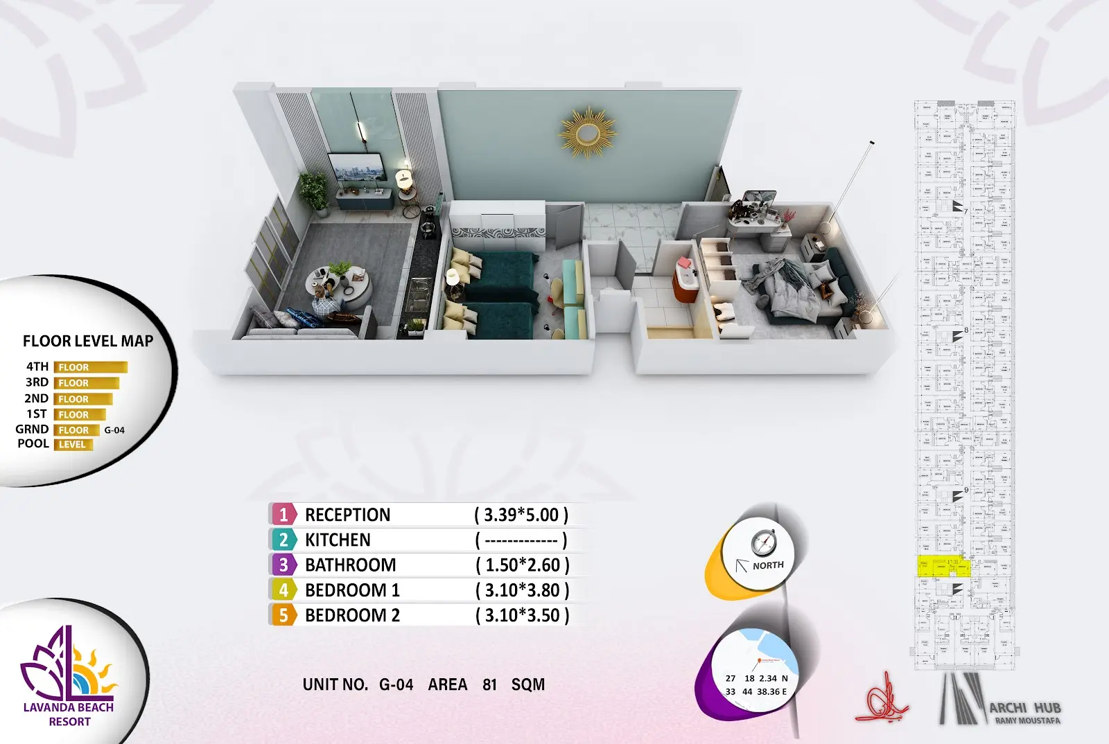 2-bedroom apartment G4, building 9 — Lavanda Beach Resort