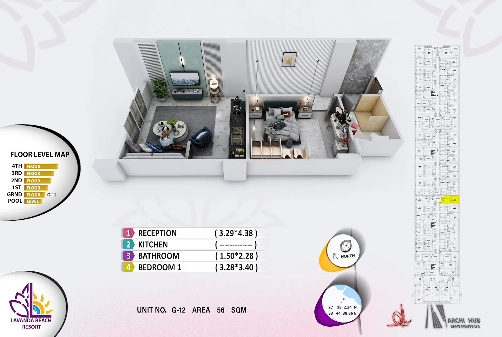 1-bedroom apartment G12, building 9 — Lavanda Beach Resort